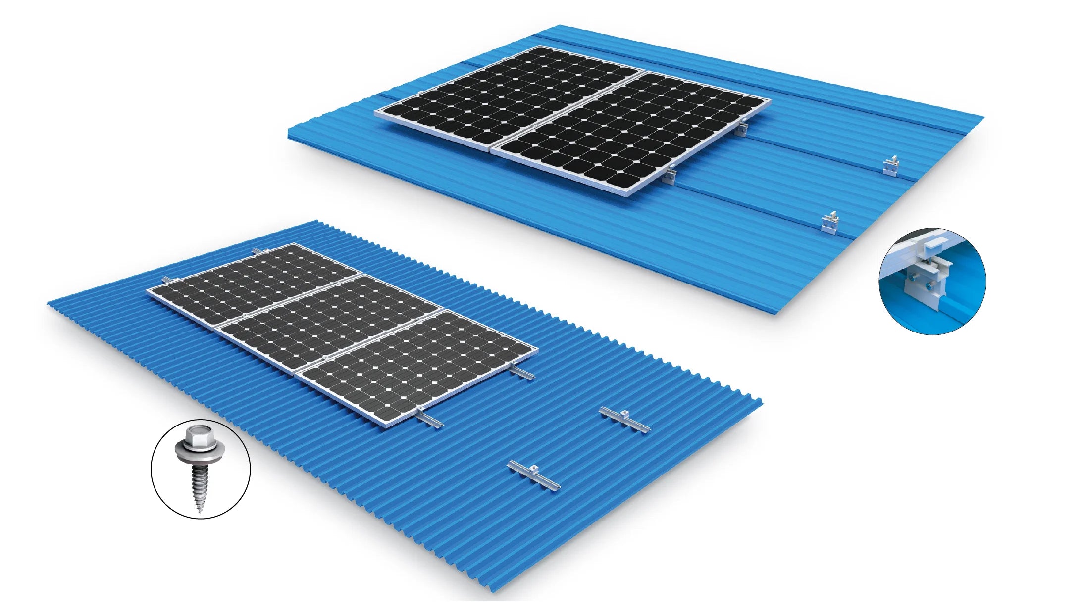 Jiangsu Yuma Solar Co., Ltd. - Montagesysteme - No Purlin Color Steel Tile Mounting System No Purlin Color Steel Tile Mounting System - Art. 10151