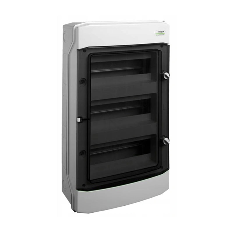 Noark Aufputz-Installationsgehäuse, Kunststoff, IP65, 3 Reihen, 3x12 Module, 1000V DC