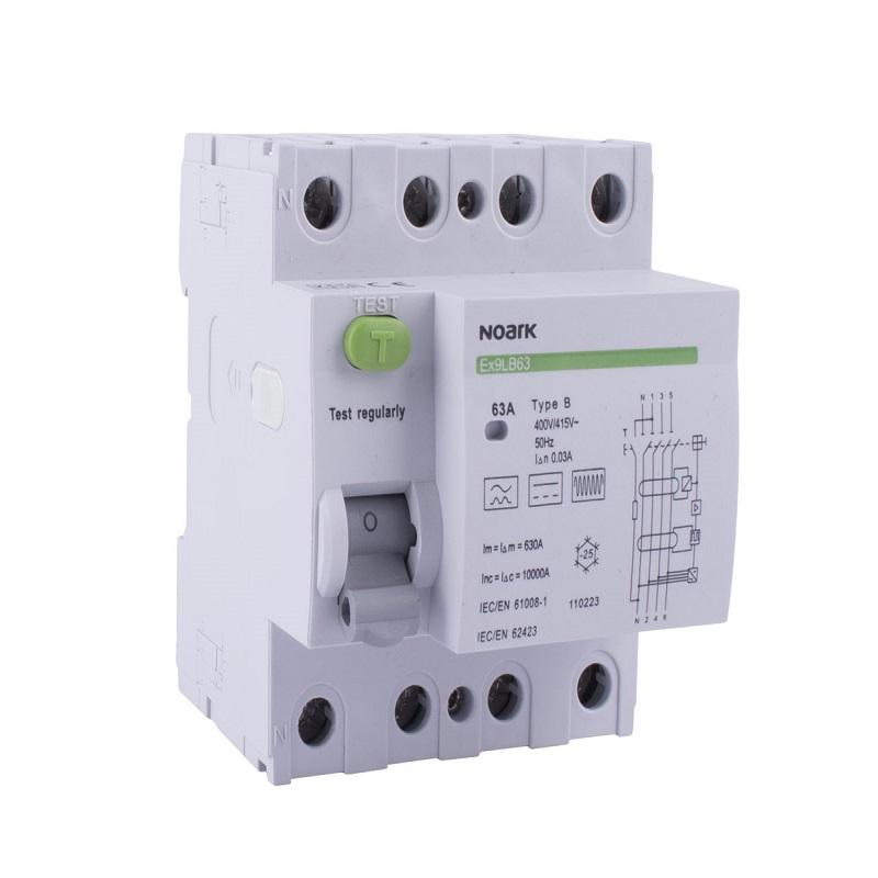 Noark RCD, Icn=10kA, 3P+N, In=40A, I?n=300mA, Typ B