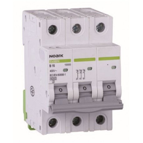Noark Installationsschutzschalter 6 kA, Charakteristik B, 2 A, 3-polig
