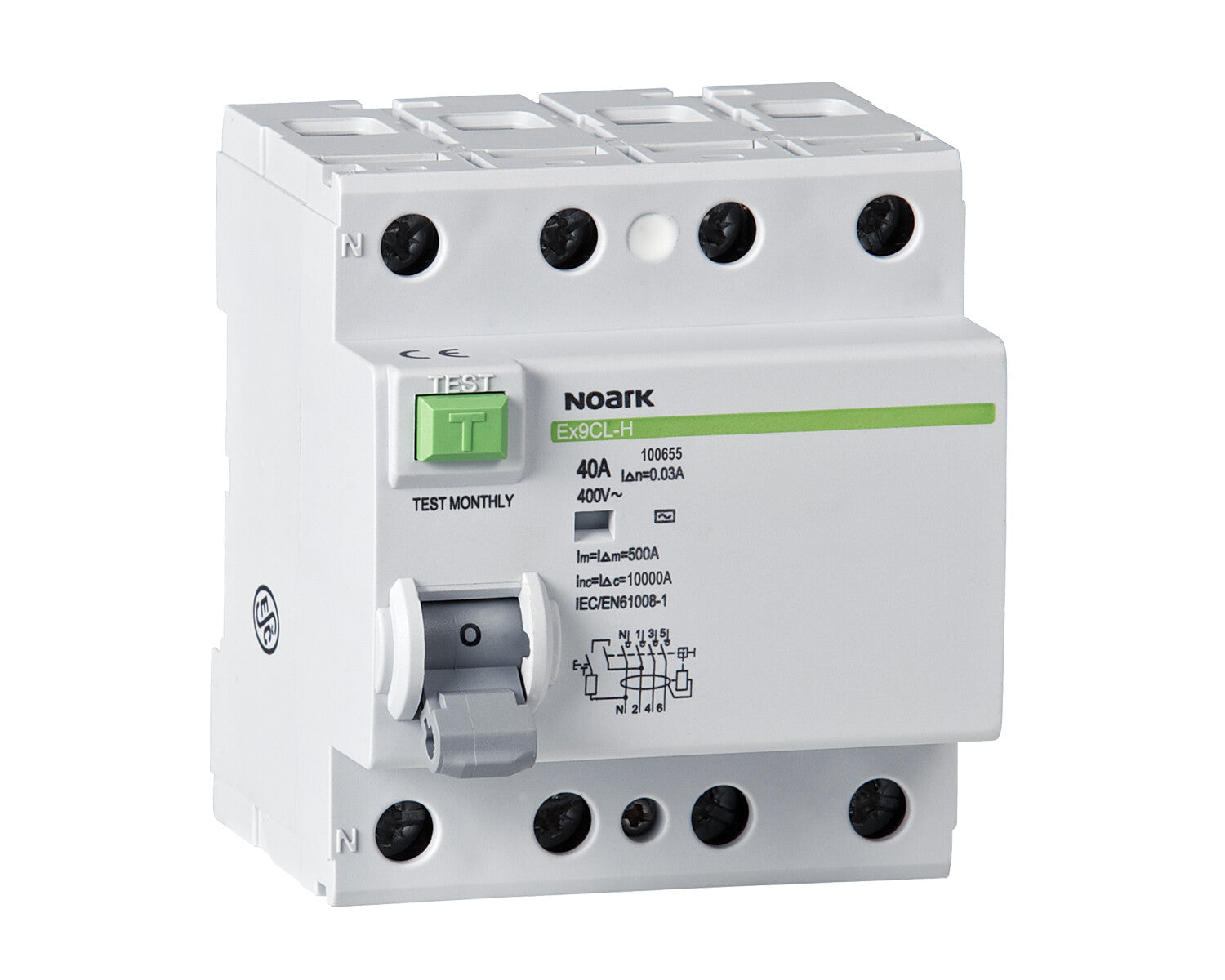 Noark Ex9L-H 4P 25A 100mA