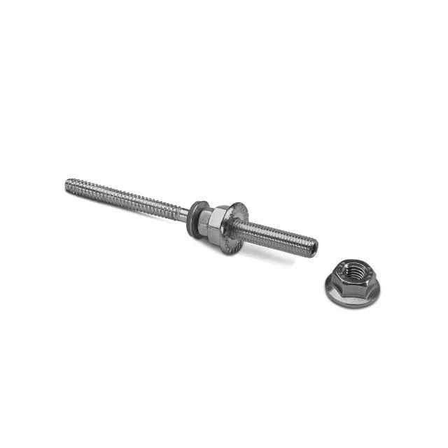 Novotegra Doppelgewindeschraube zur Befestigung an Metallbändern, M10 140mm