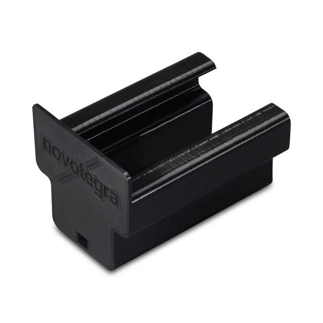 Novotegra Schwarze Endkappe für C38-Schiene