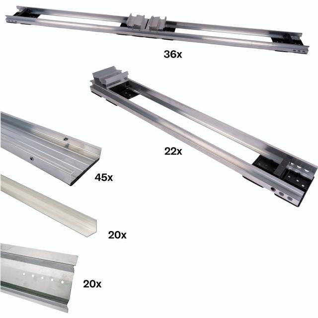 Novotegra UK-Paket Flachdach III für 80 Module (ohne Auslegung)