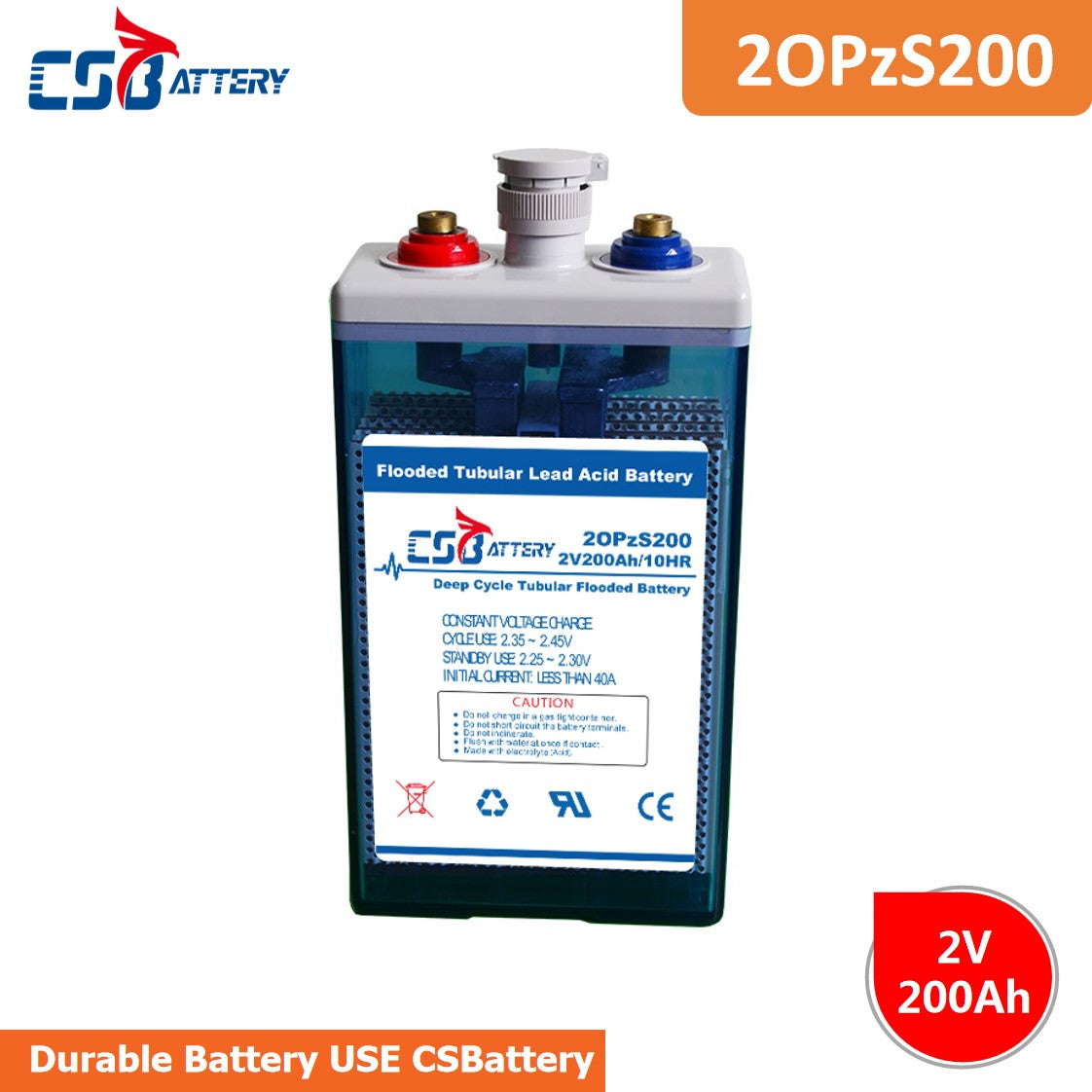 CSBattery Energy Co., Ltd - Speicher - OPzS Tubular Flooded Battery OPzS2-250 - Art. 19099