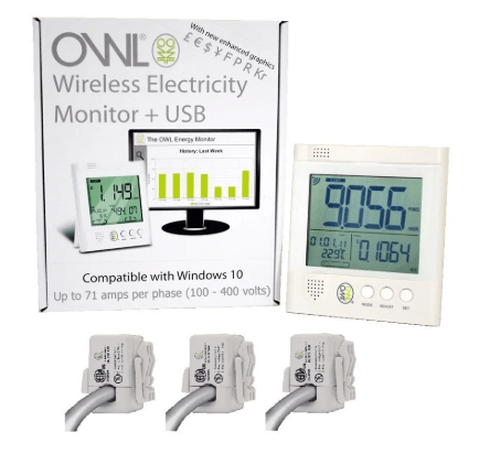OWL Wireless Electricity Monitor + USB 3ph-Paket