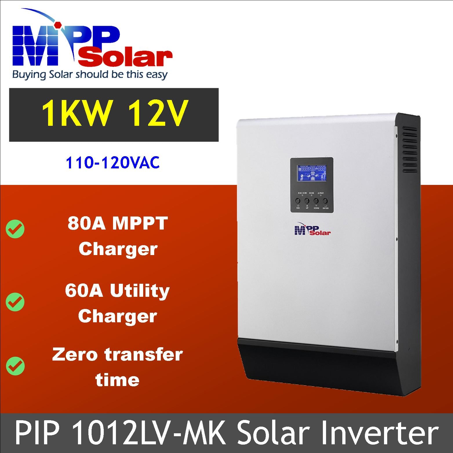 MPP Solar Inc - Wechselrichter - PIP-LV-MK PIP3048LV-MK - Art. 40109