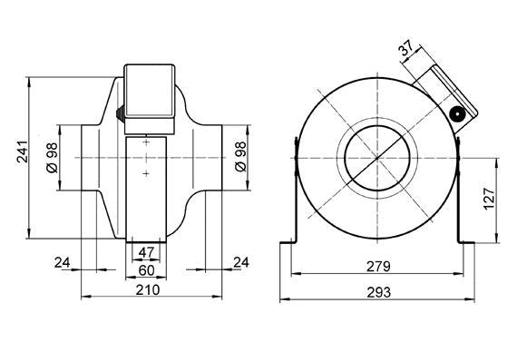 Maico Radial-Rohrventilator ERR 10/1 S Wechselstrom, DN100, starke Ausführung
