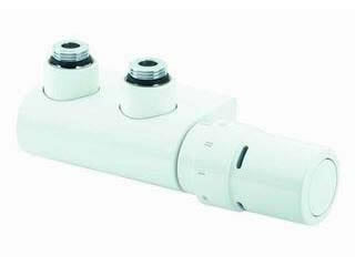 Danfoss Anschlussarmatur VHX Duo Set R 1/2, Eck, Verkehrsweiß, RAL 9016