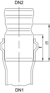 ACO GM-X-Anschlussstück