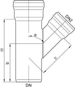ACO GM-X-Einfachabzweig Red.
