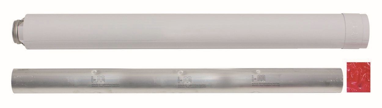 Vaillant Verlängerung 60/100 mm konzentrisch 1,0 m isoliert Aluminium
