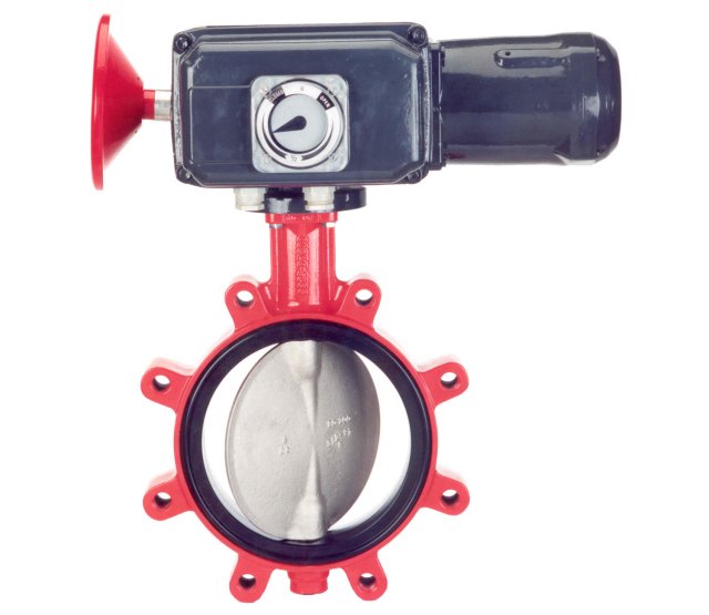 KSB Einklemm-Absperrklappe BOAXMAT-SF m.E-Antrieb LEB-10 230 V PN 10/16 DN 100