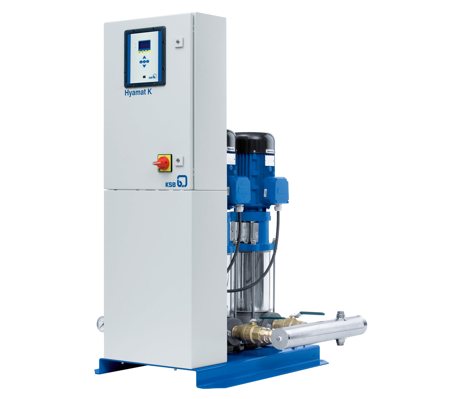 KSB Druckerhöhung Hyamat K 2/4006 B m. 2 Pumpen Movitec VF 40/6, 22 kW