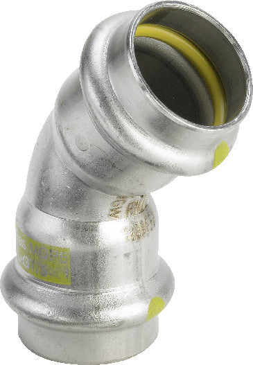 Viega Bogen 45 Grad SC Sanpress Inox G 0226 für Gas in 22mm Edelstahl
