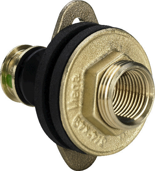 Viega Wanddurchführung mit SC Raxofix 5332.31 in 16mmxRp1/2xG3/4x30mm Rotguss