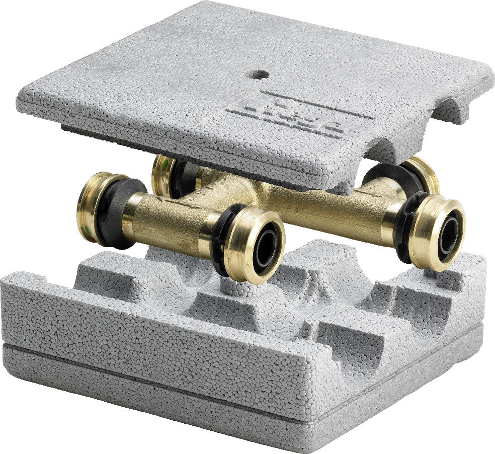 Viega Kreuzungs-T-Stück mit SC Raxofix 5349 in 20mm x 20mm x 20mm Messing