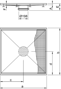 ACO CrNi-Wanne kpl.  400 x  400