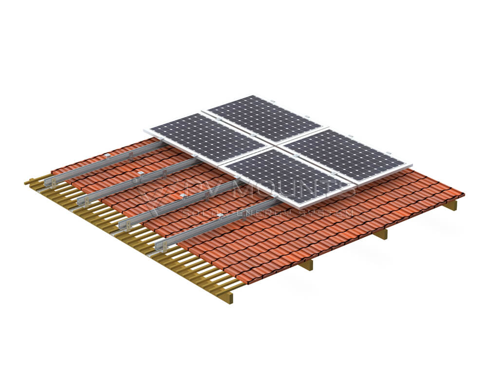 Xiamen PV Mounts Technology Co., Ltd - Montagesysteme - PVM Tile Roof Hook Mounting System PVM-TH - Art. 9371