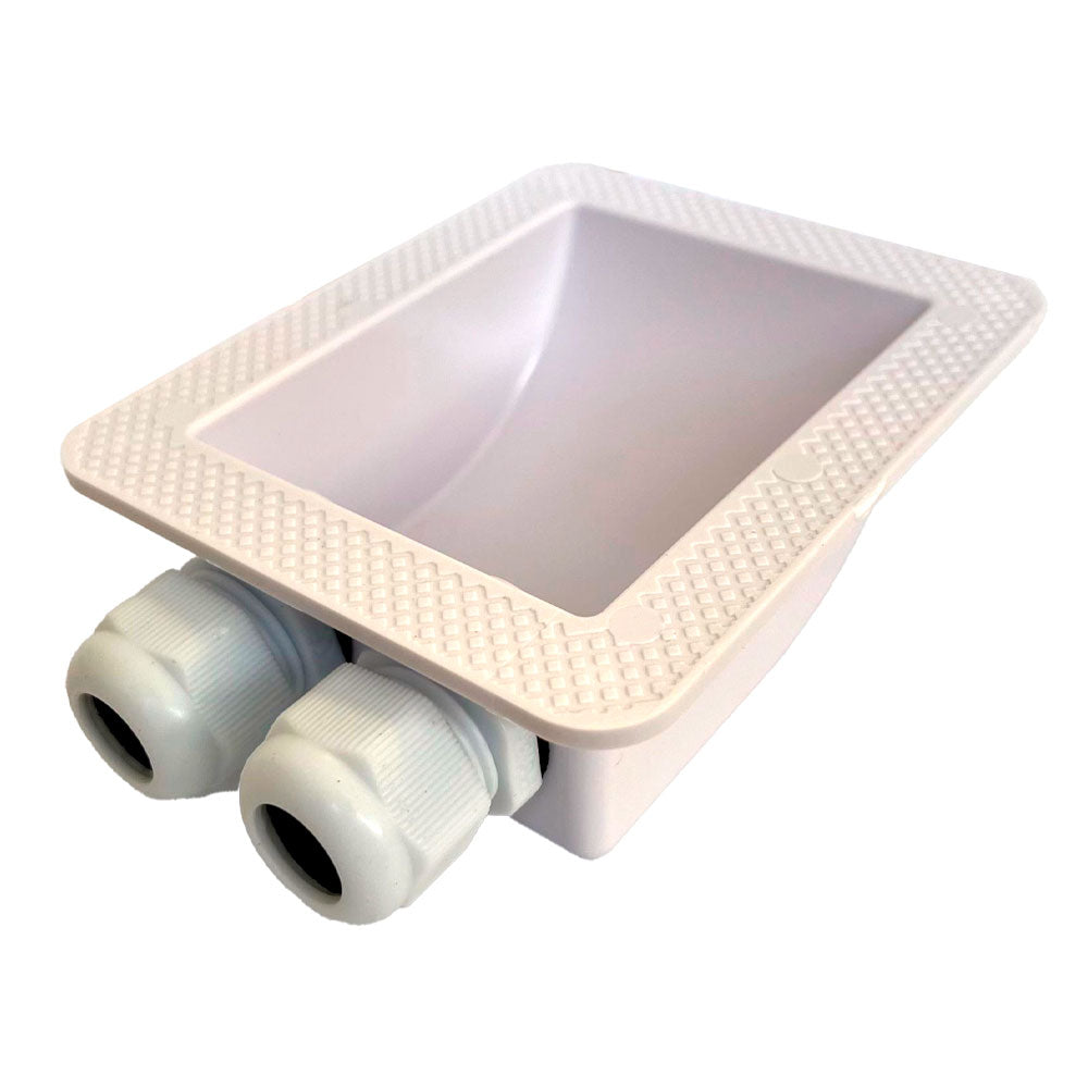 Eleksol Pasacables Doble para Caravana/embarcación (blanco)