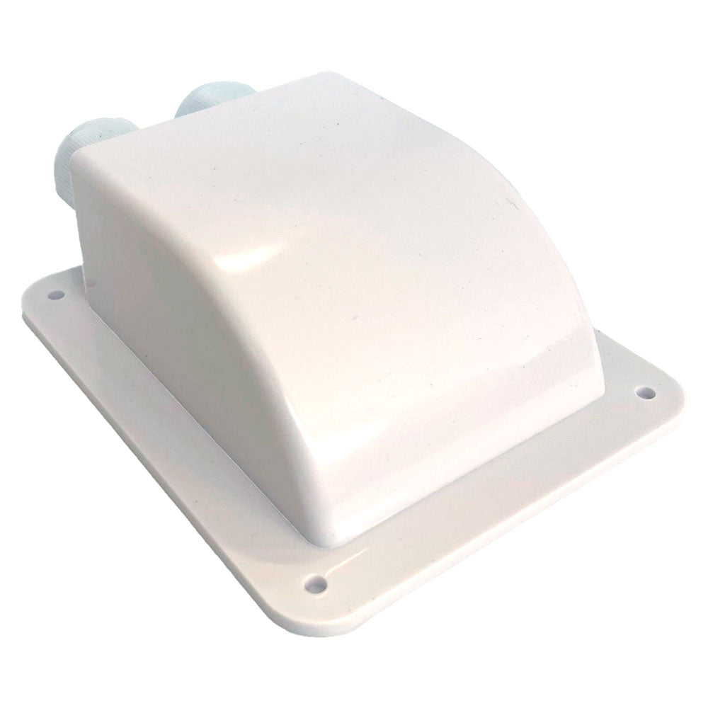 Eleksol Pasacables Doble para Caravana/embarcación (blanco)