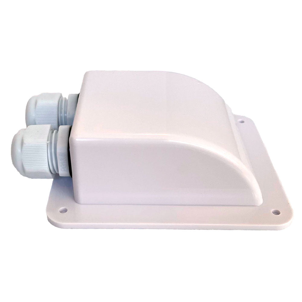 Eleksol Pasacables Doble para Caravana/embarcación (blanco)