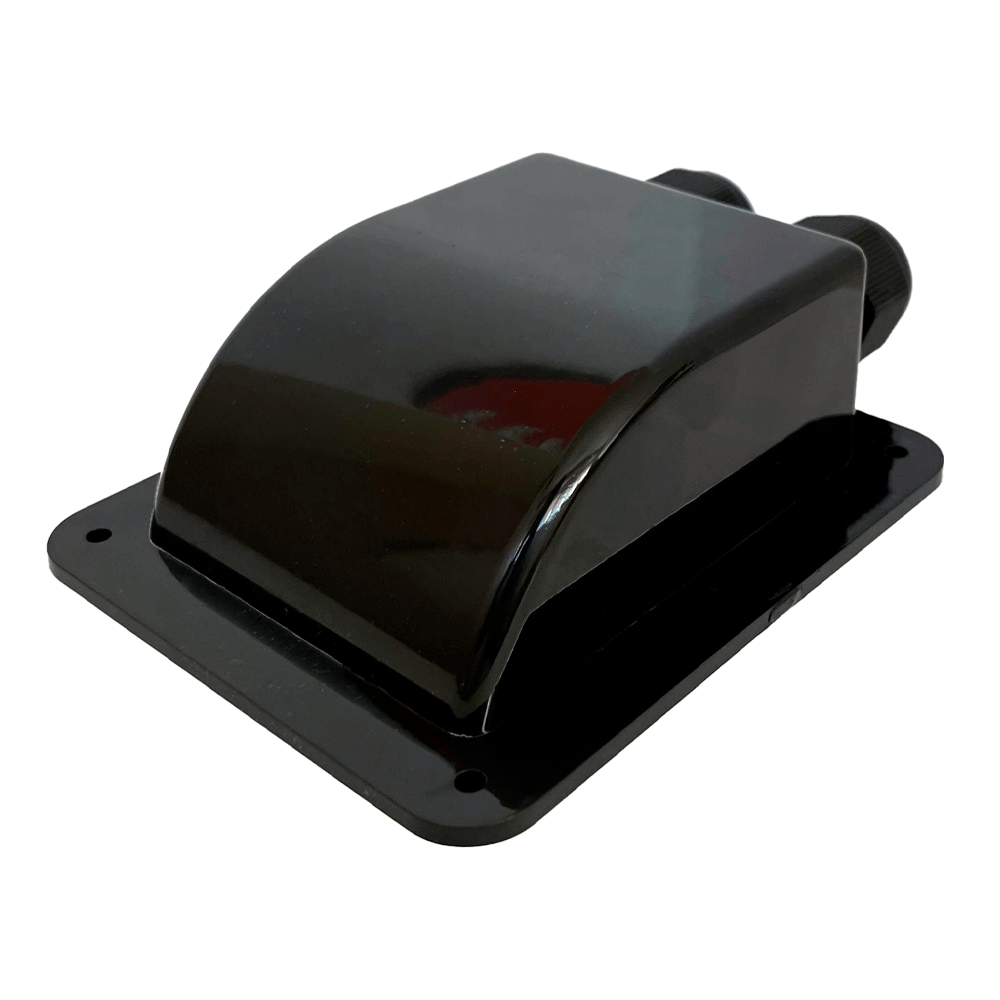Eleksol Pasacables Doble para Caravana/embarcación (negro)
