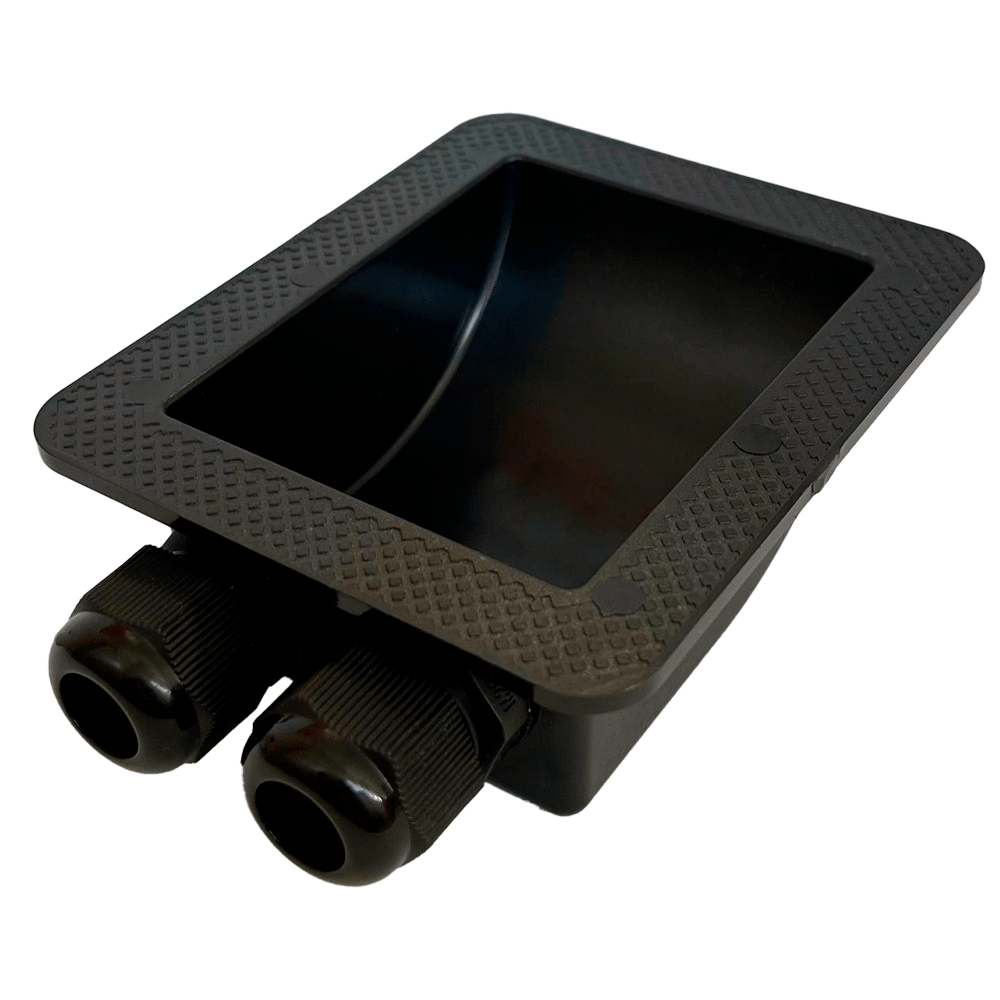 Eleksol Pasacables Doble para Caravana/embarcación (negro)