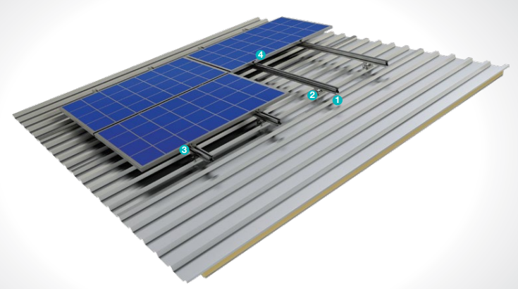 Kiraç Metal Ürünleri San. ve Tic. Ltd. Şti. - Montagesysteme - Pitched Roof Aluminum and Stainless Steel Mount... KPT27 - Art. 8879