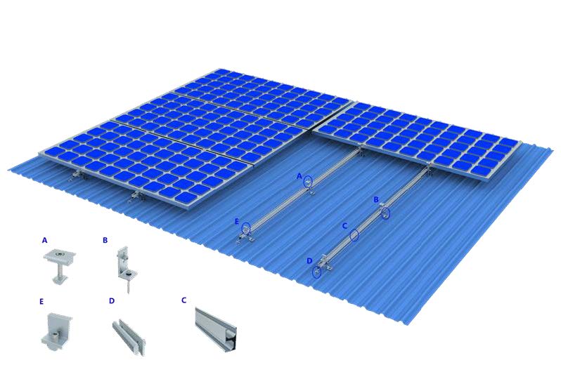 Xiamen Xhf Solar Industrial Co., Ltd. - Montagesysteme - Pitched Tin Roof Solar Mounting System Pitched Tin Roof Solar Mounting System - Art. 9282