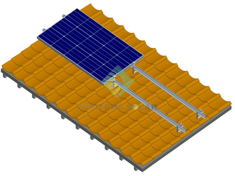 Xiamen Photons Solar Technology Co., Ltd. - Montagesysteme - Pitched tile roof mounting system Pitched tile roof mounting system - Art. 7026