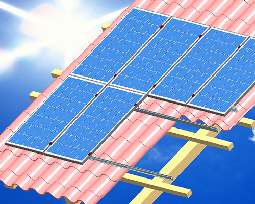 Xiamen Large Energy Tech Co., Ltd - Montagesysteme - Pitched Tile Roof Mounting System LA-TRM - Art. 8237