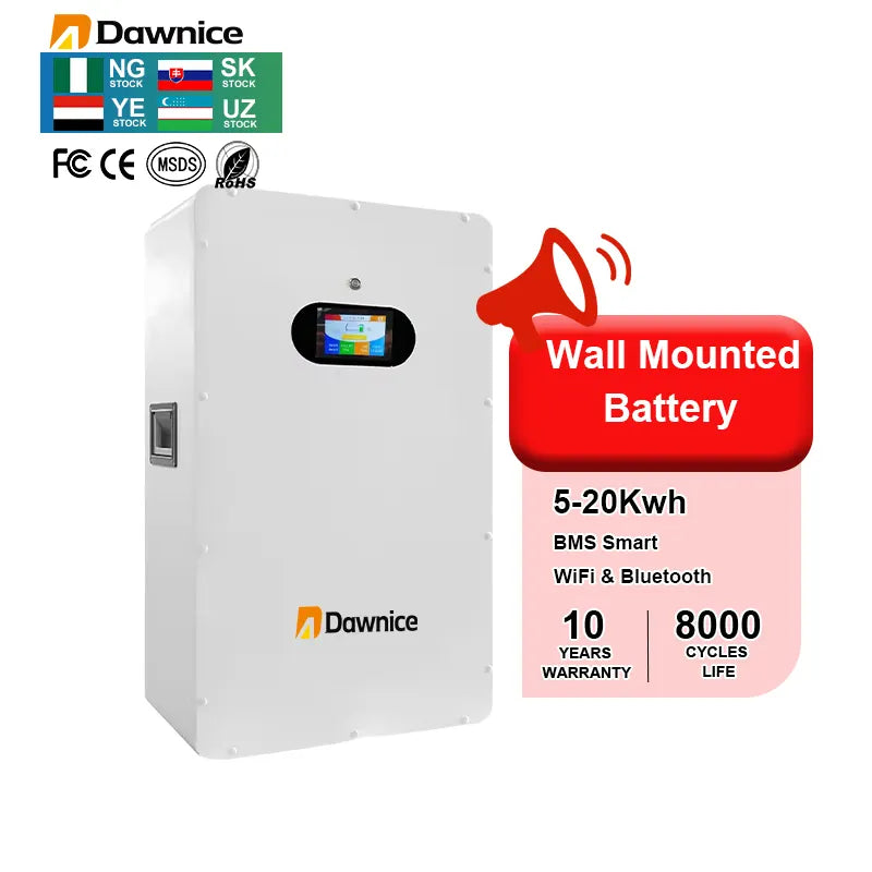 Yichun Dawnice Manufacture and Trade Co., Ltd. - Speicher - Power Wall 48V 100Ah/300Ah 15Kwh Lifepo4 Home R... Solar Energy Storage Battery 5kwh - Art. 36141