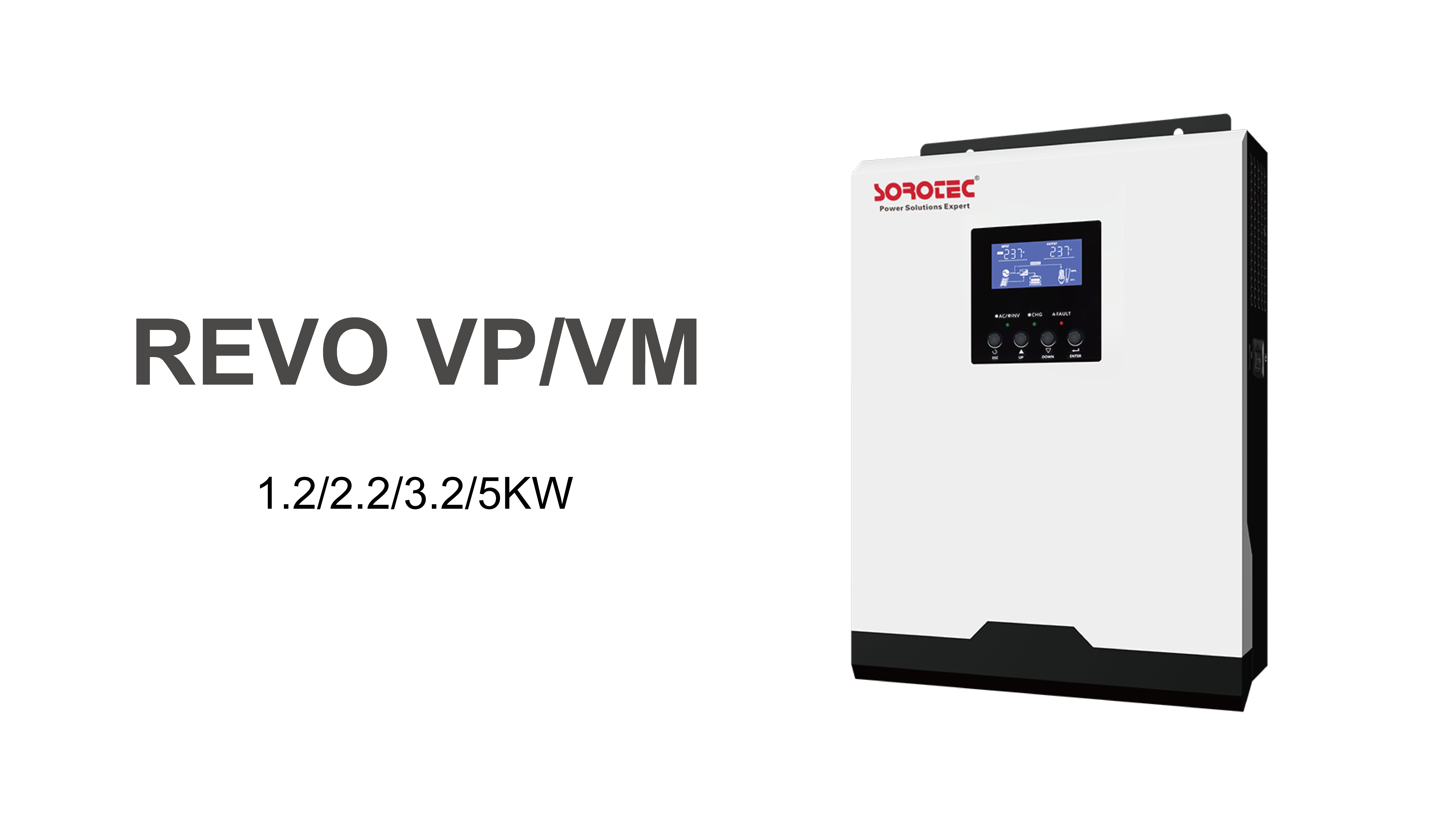 Shenzhen SORO Electronics Co., Ltd. - Wechselrichter - REVO VP/VM Series 1.2/2.2/3.2/5KW REVO VP Series 1,2KW - Art. 57524