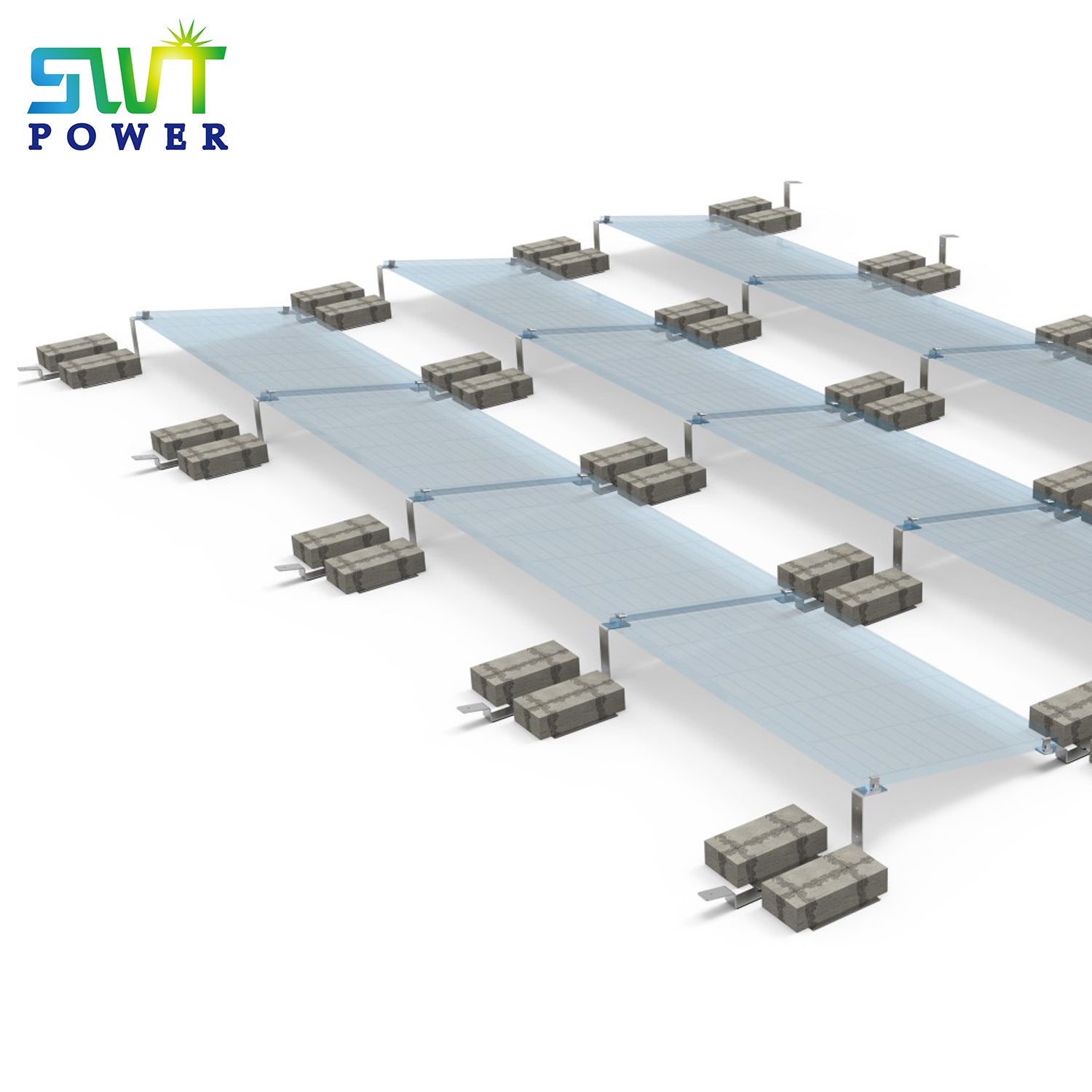 Xiamen Sweet Power Tech Co., Ltd. - Montagesysteme - Rail-free ballast flat roof mount Rail-free ballast flat roof mount – Duck - Art. 8619