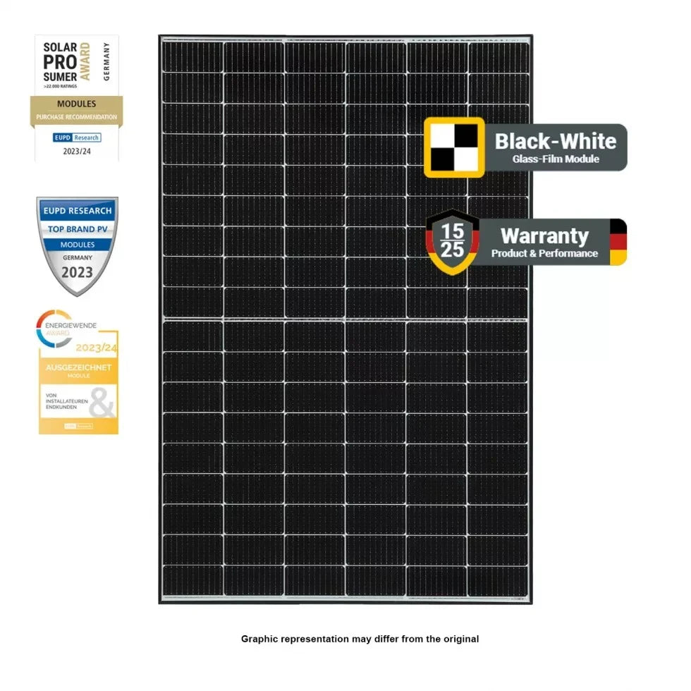 Wild und Wurzel Solar UG & Co.KG - Solarmodul - Solar Fabrik
                                                        S4 Black-White 405-415W 410W - Art. 194122
