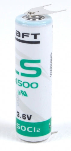 Saft Lithium Rundzelle LS14500 3PF mit 3,6 V und 2,6 Ah