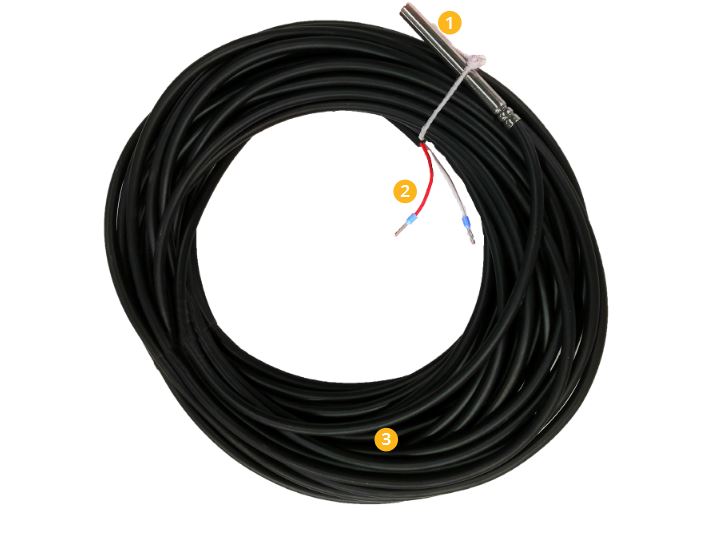 SMARTFOX Temperaturfühler PT1000 PVC Leitung 5m, bis max. 105°C