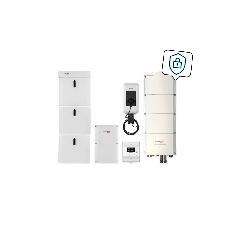 SOLAREDGE Kombipaket Home Ersatzstrom mit Ladestation, SE8K-RWB48 und 14,55 kWh