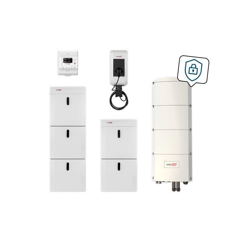 SOLAREDGE Kombipaket Home mit Ladestation, SE8K-RWB48 + 24,25 kWh