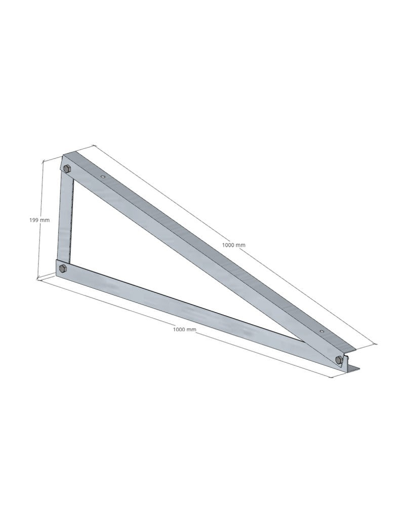 SOLTEC Dreieck 10°, HORIZONTAL-Montage Aluminium