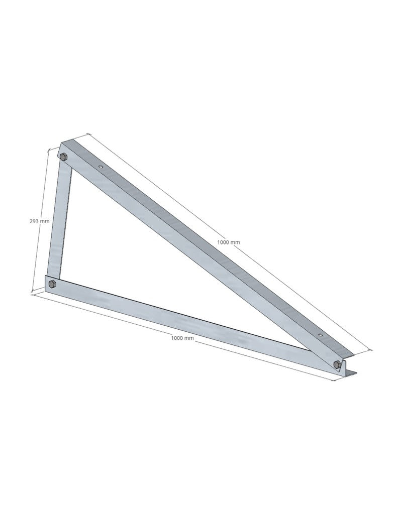 SOLTEC Dreieck 15 ° HORIZONTAL-Montage Aluminium