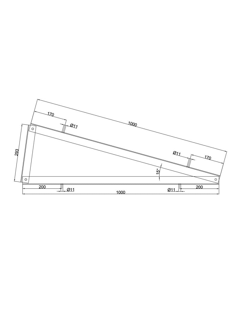 SOLTEC Dreieck 15 ° HORIZONTAL-Montage Aluminium