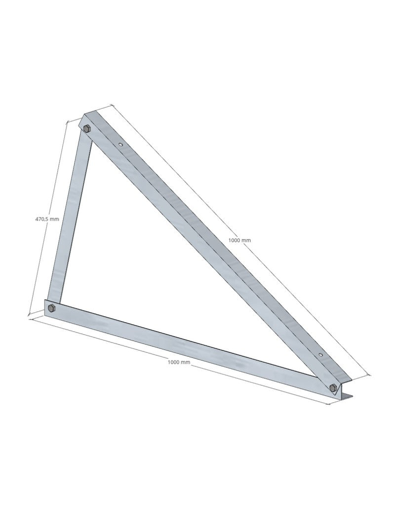 SOLTEC Dreieck 25 ° HORIZONTAL-Montage Aluminium