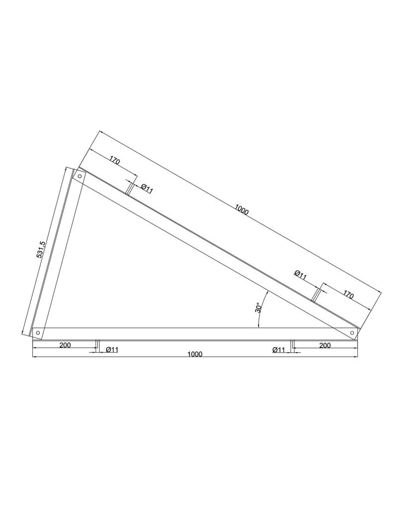SOLTEC Dreieck 30° HORIZONTAL Montage Aluminium