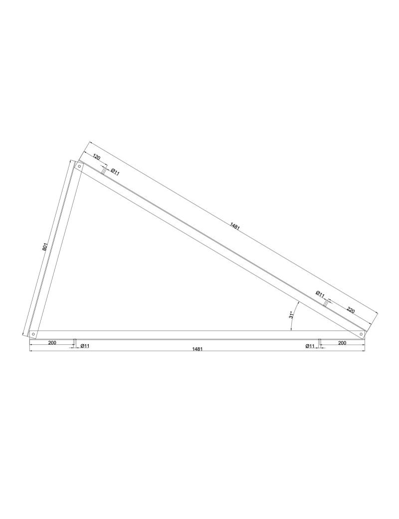 SOLTEC Dreieck 30 ° VERTIKALE Montage Aluminium