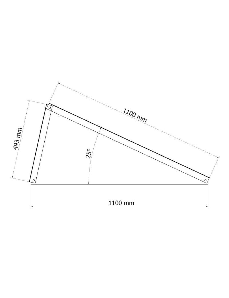SOLTEC Dreiecksstütze 25 ° HORIZONTALE Montage Magnelis®