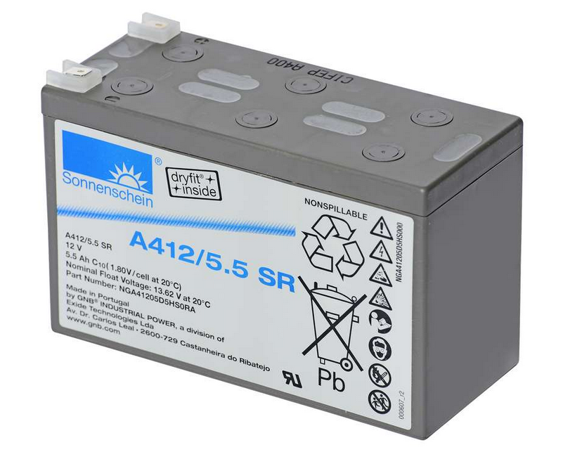 Sonnenschein Bleiakku A412/5,5 SR - Leistungsstarker Gel-Akku f
