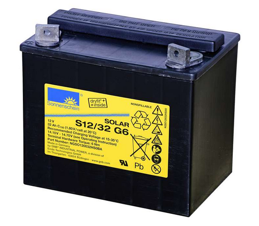 Sonnenschein SOLAR S12/32 G6 Blei-Gel-Akku 12V 32Ah