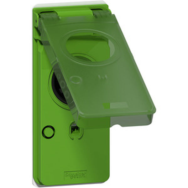 Schneider Electric Wallbox EVlink Parkplatz 2 Steckdose Typ 2 grün
